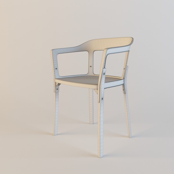 3ds magis steel wood - Magis steel wood chairs by eve.happy